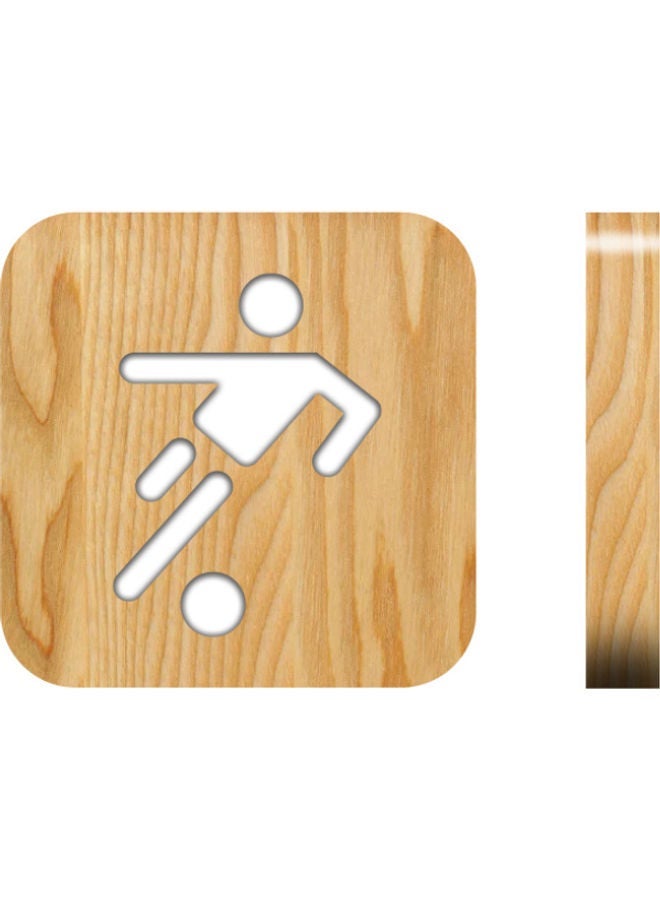 NIBEMINENT Wooden Table Lamp Brown 19*19cm - Image 1