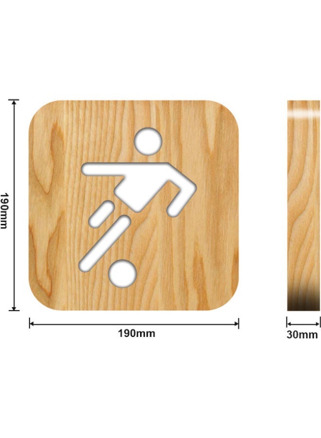 NIBEMINENT Wooden Table Lamp Brown 19*19cm - Image 2