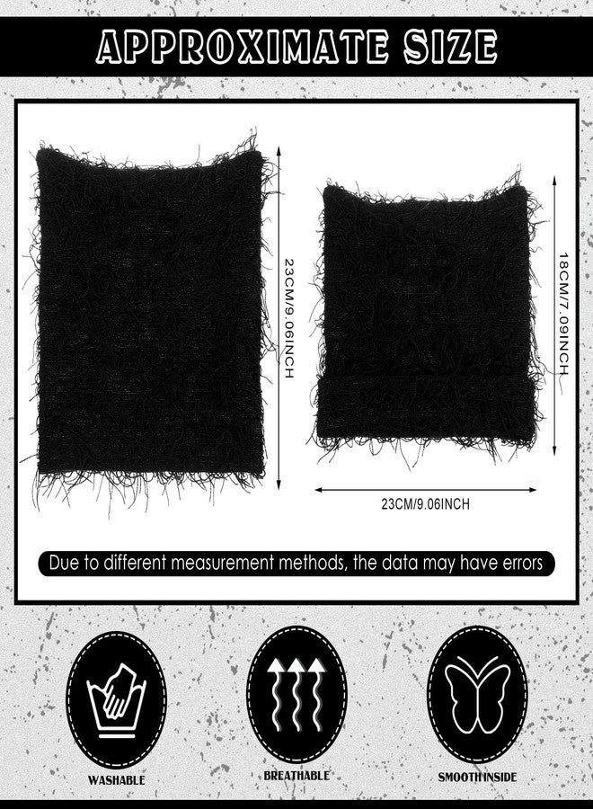 Chuarry Distressed Knitted Cat Beanie Y2k for Women Men Vintage Crochet Hat Thick Slouchy Warm Cat Ears Hat Winter Outdoor (Black,Cat Ears) - Image 2