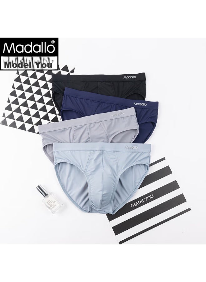 Modal Men's Underwear, Thin Ice Silk Breathable Briefs, 7a Antibacterial Crotch, Loose Shorts, Boxer Briefs, 4 Pieces - Image 3