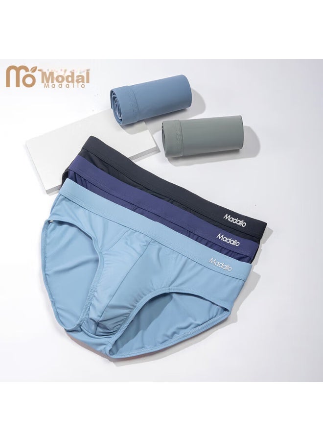 Modal Men's Underwear, Thin Ice Silk Breathable Briefs, 7a Antibacterial Crotch, Loose Shorts, Boxer Briefs, 4 Pieces - Image 2