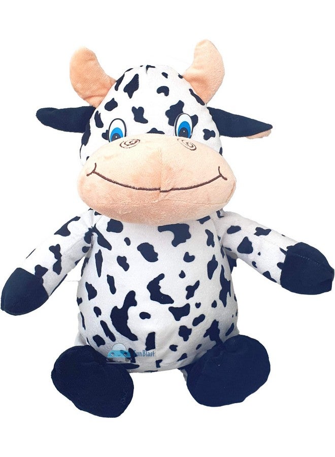 FunBlast Spotty Print 35cm Cow Stuffed Animal, Huggable Cute Soft Plush Toy for Kids/Boys/Girls - Multicolor - Image 1