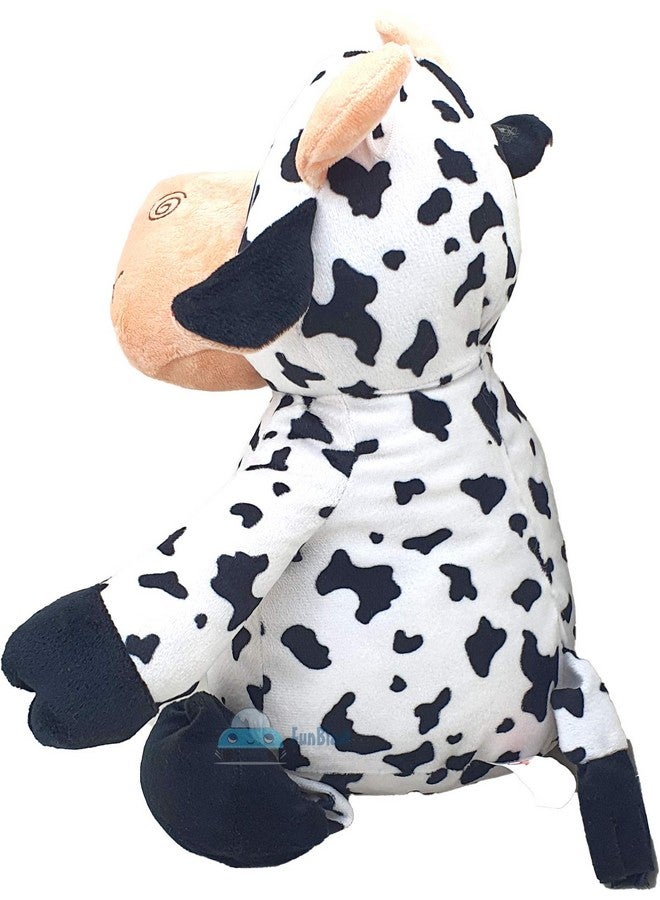 FunBlast Spotty Print 35cm Cow Stuffed Animal, Huggable Cute Soft Plush Toy for Kids/Boys/Girls - Multicolor - Image 5