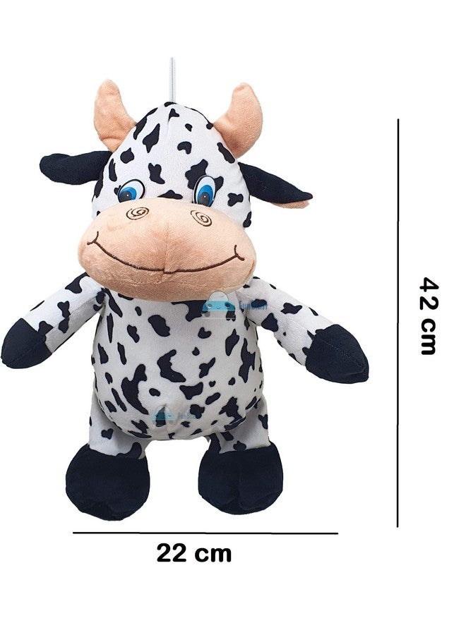 FunBlast Spotty Print 35cm Cow Stuffed Animal, Huggable Cute Soft Plush Toy for Kids/Boys/Girls - Multicolor - Image 2