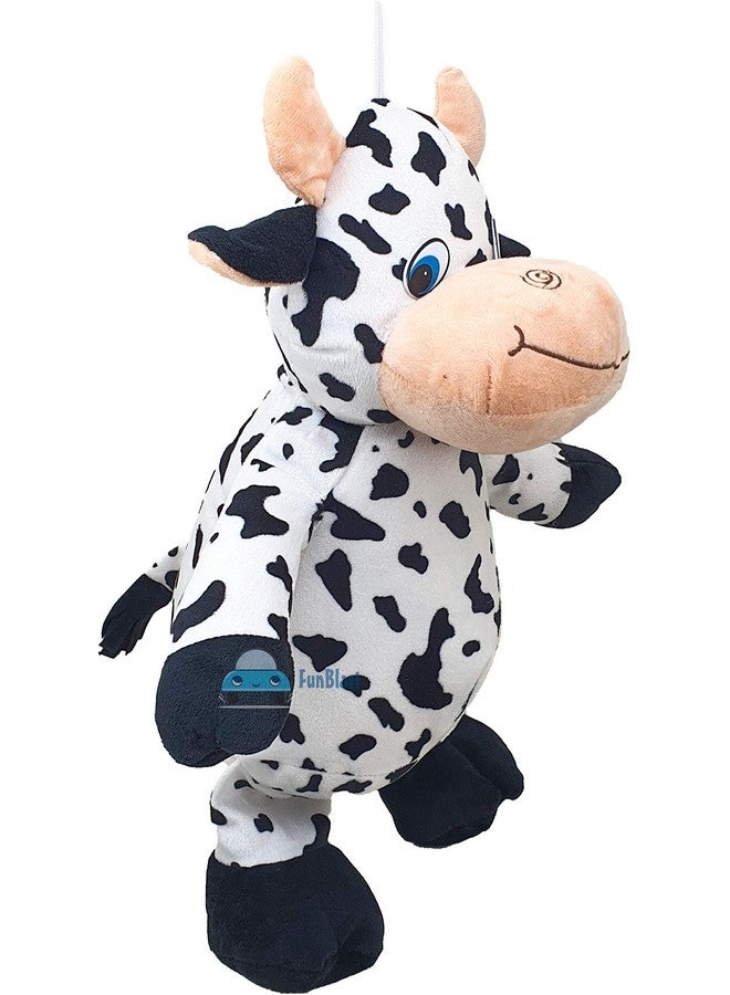FunBlast Spotty Print 35cm Cow Stuffed Animal, Huggable Cute Soft Plush Toy for Kids/Boys/Girls - Multicolor - Image 4