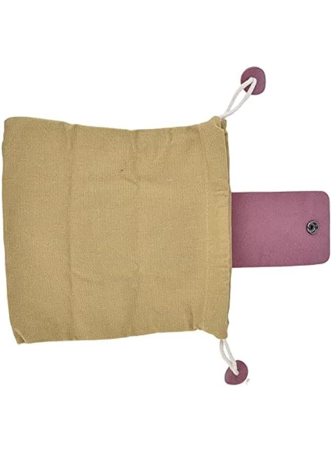 Generic Foraging Pouch for Hiking , Camping Outdoor Foraging Bag Leather Waxed Canvas Foraging Pouch watertight Leather Belt Pouch Fruit Picking Bag(PU khaki) , Multi Purpose Storage Bag for Camping - Image 4