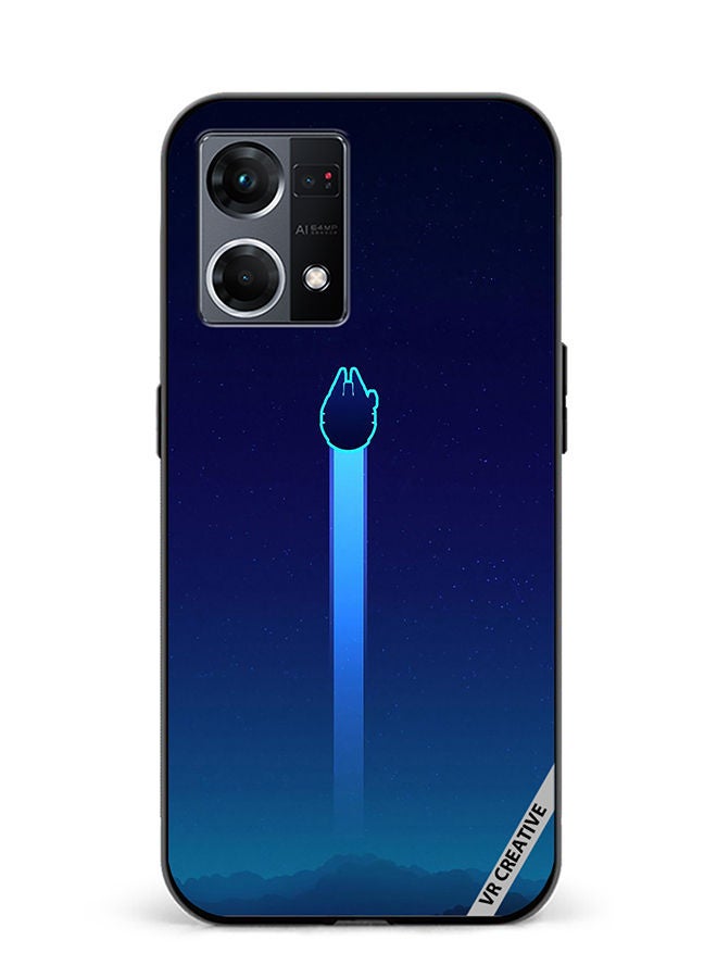 VR CREATIVE Protective Case Cover For Oppo Reno8 4G Millennium Falcon Design Multicolour - Image 1
