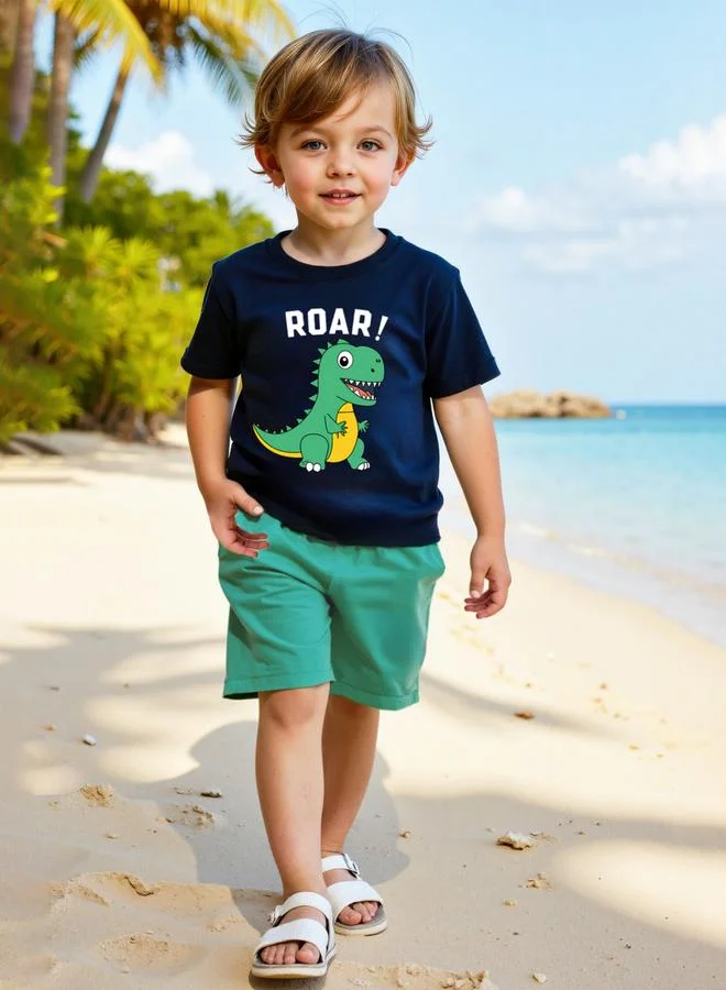 Take Two  Boys Graphic Print Shirt And Shorts Set for Men | Best Price UAE