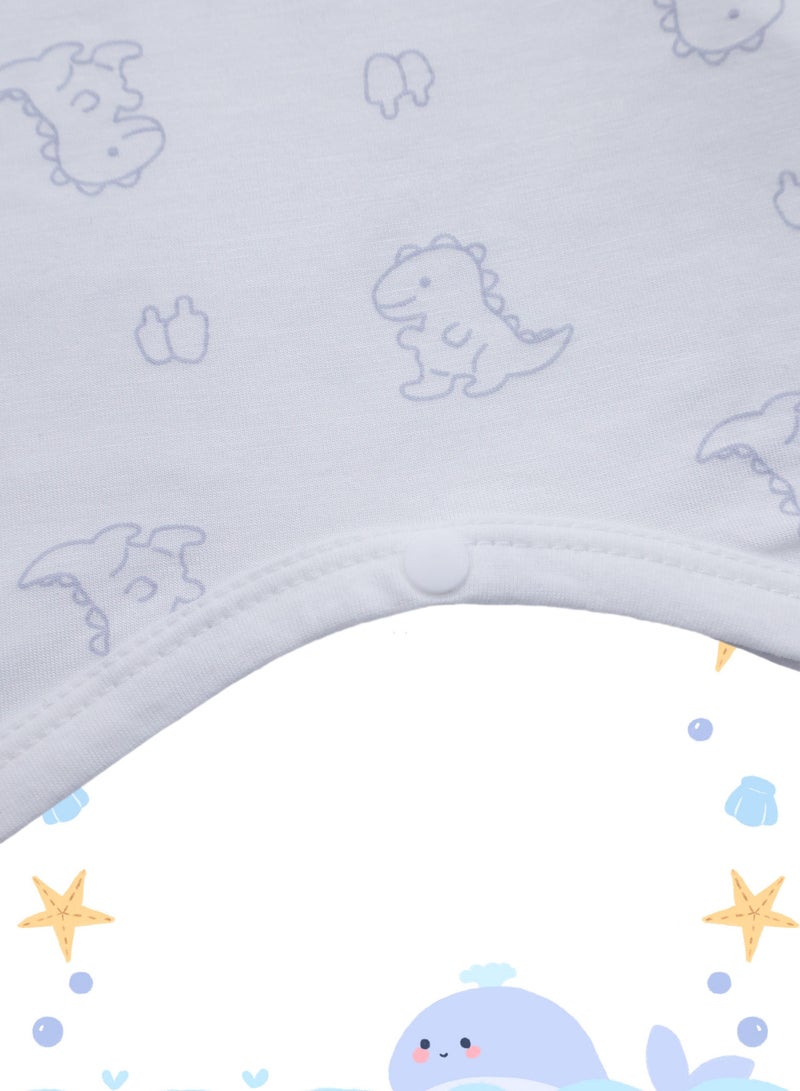 Baby Pullover Bodysuit - Short-sleeve, Lyocell Blend, Snap Crotch, Ultra-Light & Breathable - For 3-18 Months  - Image 5