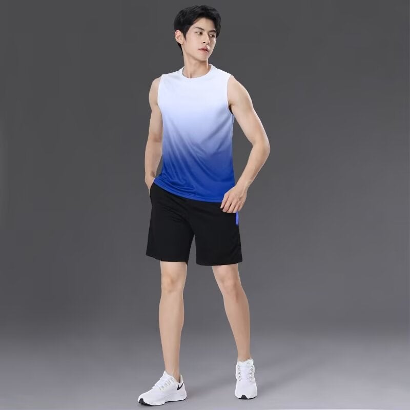 Fitness Clothes Men'S Quick-Drying Vest Sportswear Basketball Equipment Training Running Sleeveless T-Shirt Trendy - Image 1