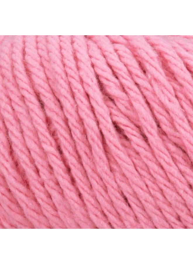 Lily Sugar 'N Cream Super Size Solid Yarn, 4oz, Gauge 4 Medium, 100% Cotton - Rose Pink - Machine Wash & Dry - Image 2