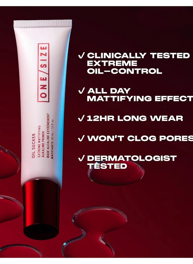ONE SIZE Oil Sucker Extreme Mattifying Alkaline Primer – Long-Lasting Oil Control & Shine-Free Makeup Base (Original) - Image 4