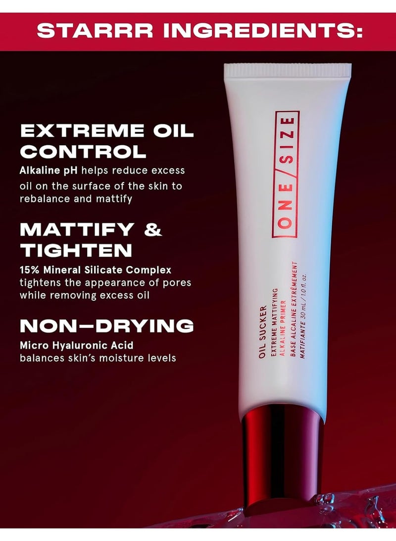 ONE SIZE Oil Sucker Extreme Mattifying Alkaline Primer – Long-Lasting Oil Control & Shine-Free Makeup Base (Original) - Image 3