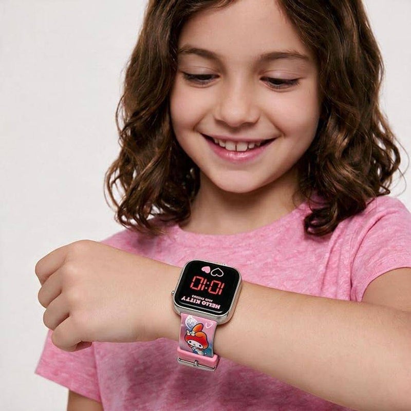 Hello Kitty Sanrio Hello Kitty and Friends Hello Kitty LED Digital Watch (Pink) - Image 4