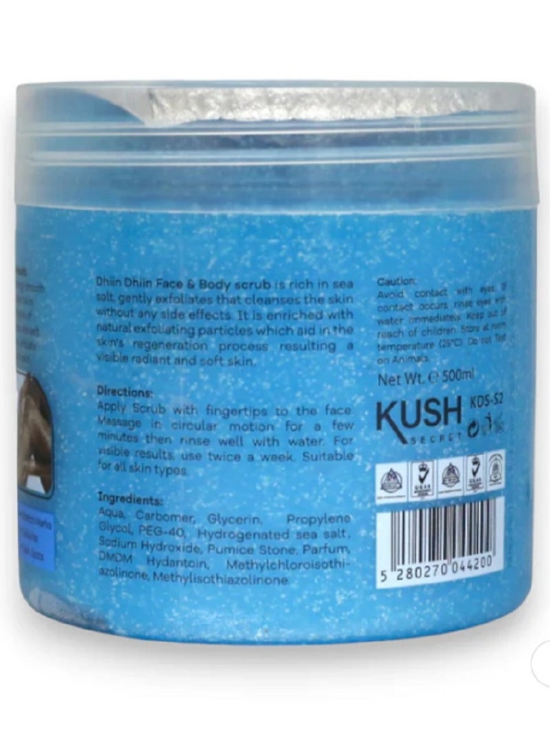 DHIN DHIN Dhiin Dhiin Whitening Sea Salt Bath Face & Body Scrub 500ml - Image 2