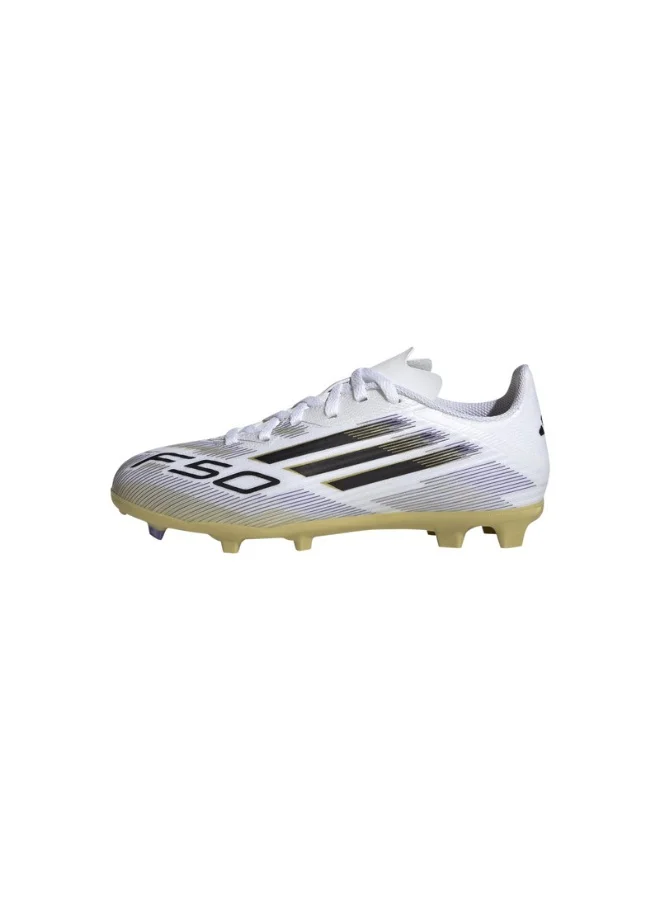 Adidas F50 League Fg/Mg J U White Football/Soccer Shoes For Kids