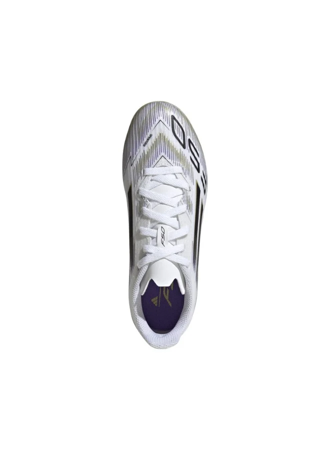 Adidas F50 League Fg/Mg J U White Football/Soccer Shoes For Kids