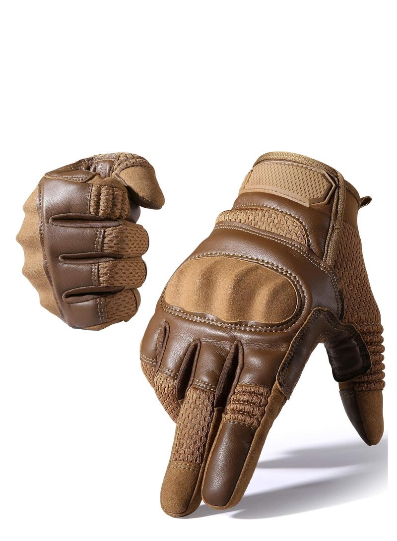 Generic Biker Motorcycle Gloves Touch Screen Flexible Full Finger for Cycling Motorbike Work Outdoor Gear Hiking Sports Racing for Men and Women L - Image 1
