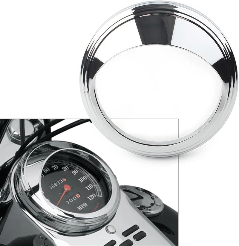 Wivplex Chrome Speedometer Trim Bezel Ring for Harley - Image 2
