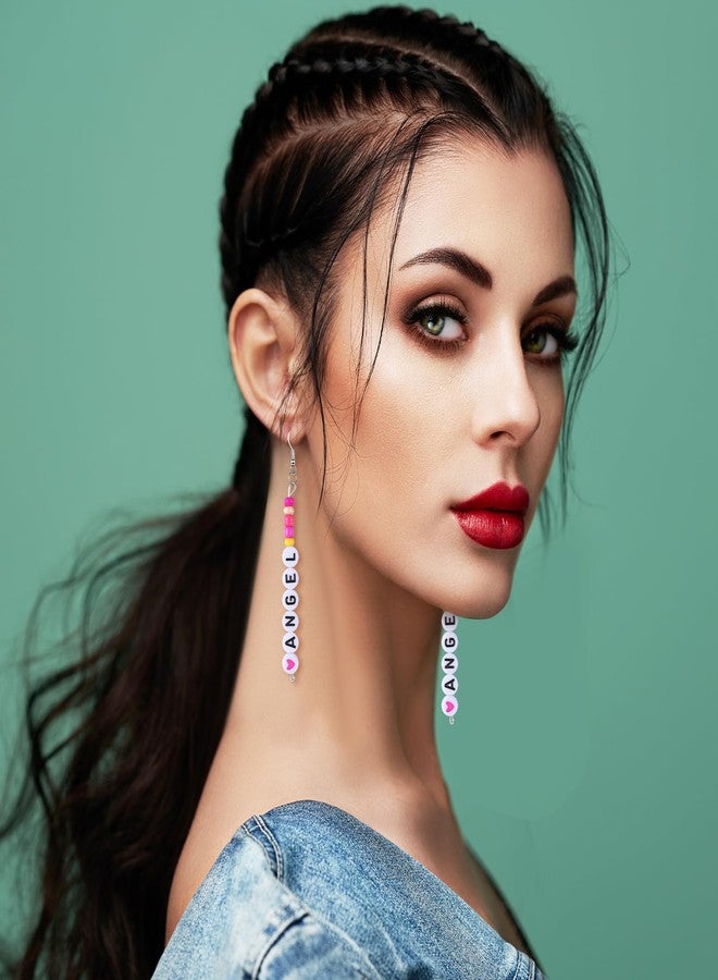 Tondiamo Personalized Earring Making Kit with 1192 Pcs Name Letters Beads 4mm Colored Beading Earring Hooks Finding Component Accessories Backs Pins Jump Rings Jewelry Plier for DIY Craft Supplies - Image 5