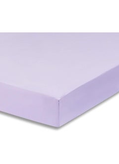 EVERYDAY KIDS Everyday Kids Fitted Crib Sheet, 100% Soft Breathable Microfiber Baby Sheet, Fits Standard Size Crib Mattress 28in x 52in, Purple Nursery Sheet  - Image 1
