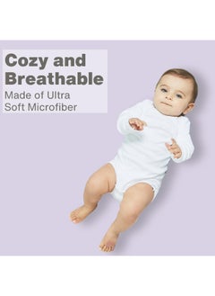EVERYDAY KIDS Everyday Kids Fitted Crib Sheet, 100% Soft Breathable Microfiber Baby Sheet, Fits Standard Size Crib Mattress 28in x 52in, Purple Nursery Sheet  - Image 4
