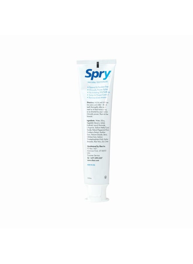 Spry Xylitol Toothpaste, Fluoride-Free, Natural Peppermint, Anti-Plaque and Tartar Control, 5 oz (2 Pack) - Image 5