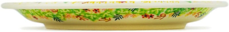 Polmedia Polish Pottery Polish Pottery 10inch Lunch Plate Wild Peonies Theme Signature UNIKAT  Certificate of Authenticity  - Image 3