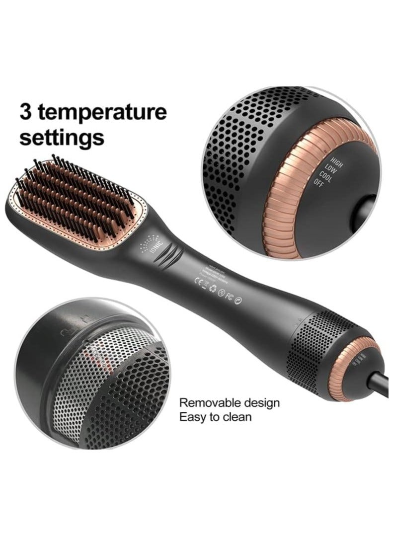 general Hair Dryer Brush 3 in 1 Hot Air Brushes Blow Dryer Brush Hair Comb One Step Electric Hair Brushes Hair Straightener - Image 2