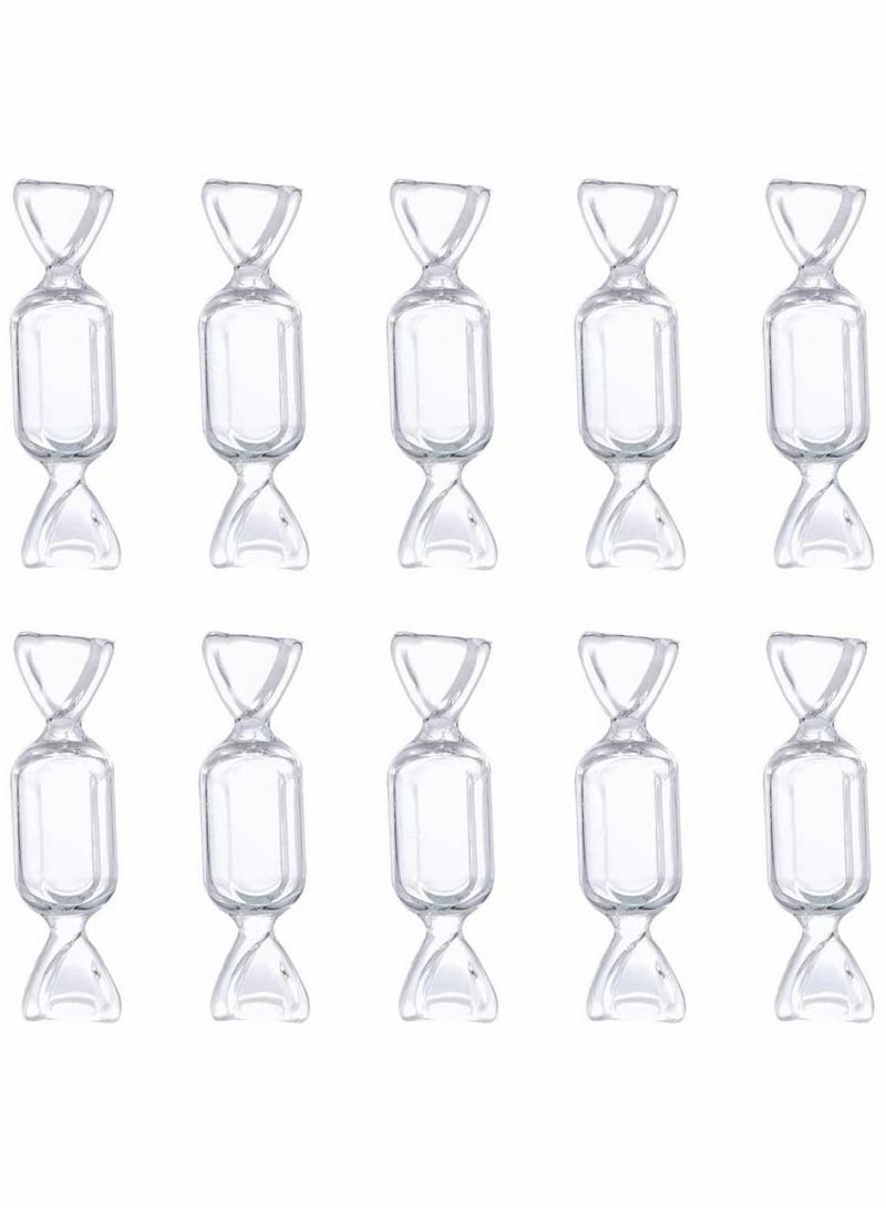 SYOSI Candy Box, Small Plastic Containers, with Lids, Candy Shaped Jewelry Box Mini Clear Jewelry Case for Storage of Small Items, Jewelry, Pills, Pack of 10 - Image 1