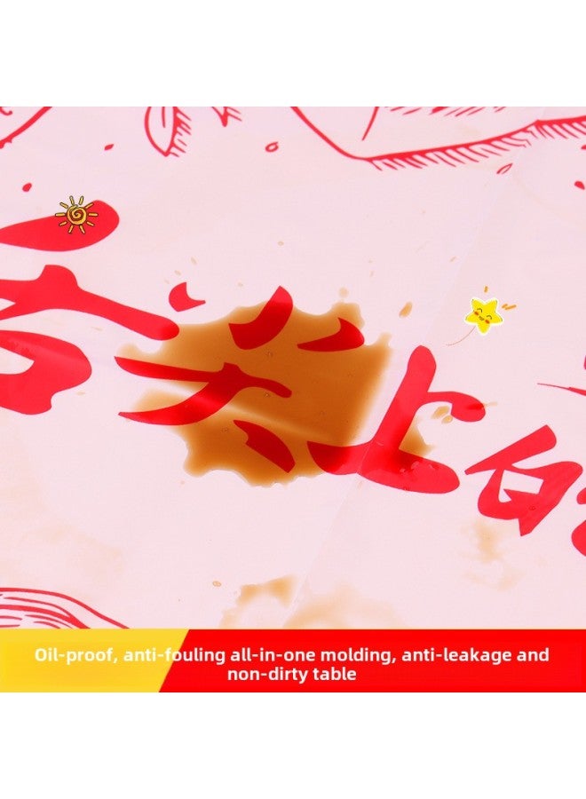 Disposable Plastic Tablecloth Catering Special Lobster Hot Pot Takeaway Waterproof And Oil-proof Independent Packaging Table Mat Printed Logo-Color:Blank (80*80)-Specifications:Ordinary Independent Packaging  - Image 5