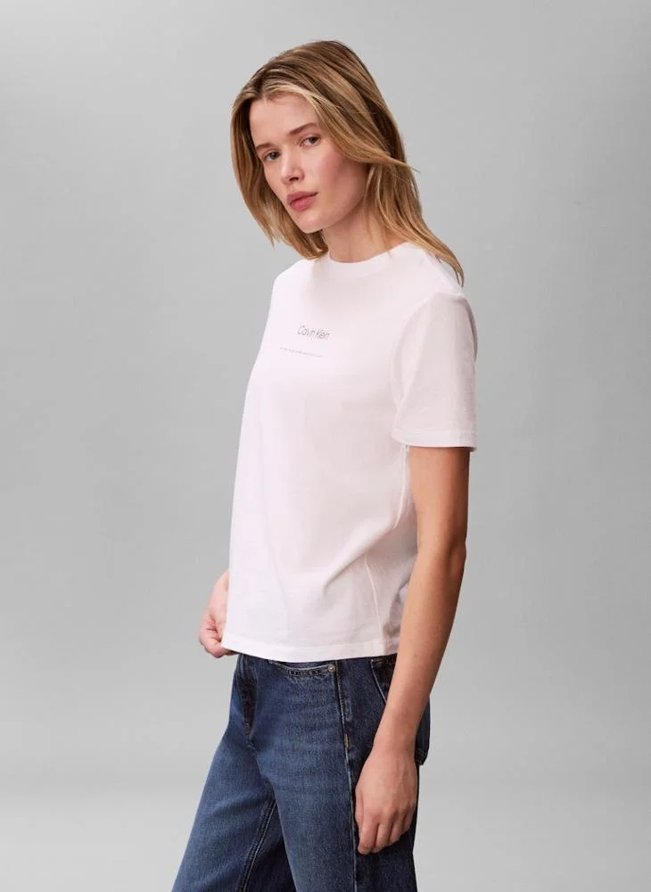 Calvin Klein Jeans  Casual Multi Logo Classic T-Shirt for Women | Best Price UAE