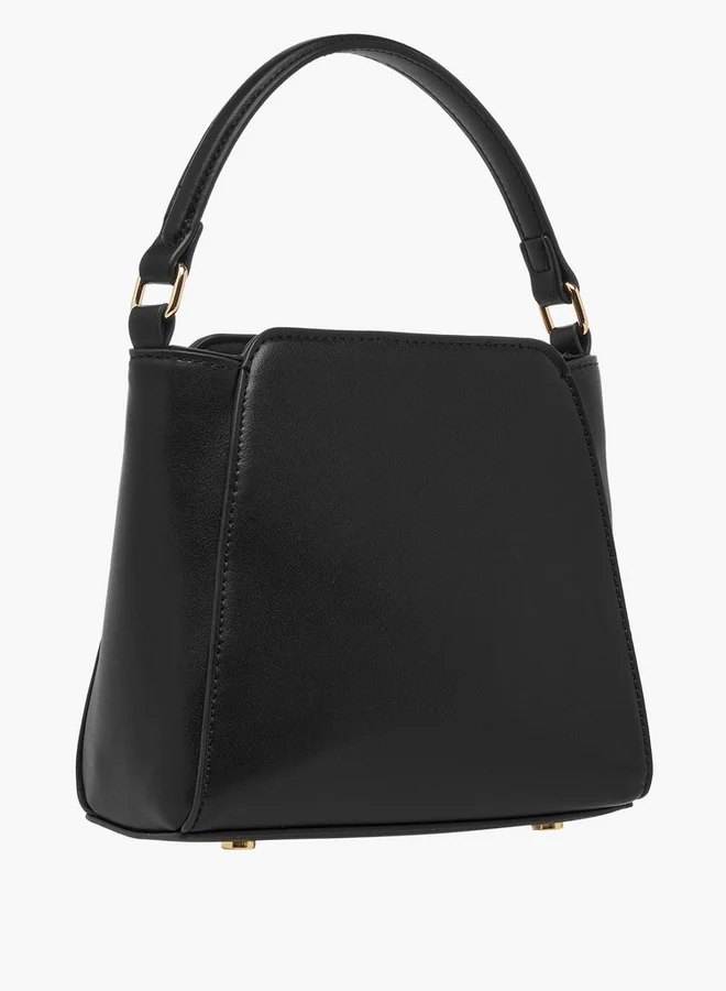 سيليست Animal Print Shoulder Bag with Detachable Strap and Zip Closure