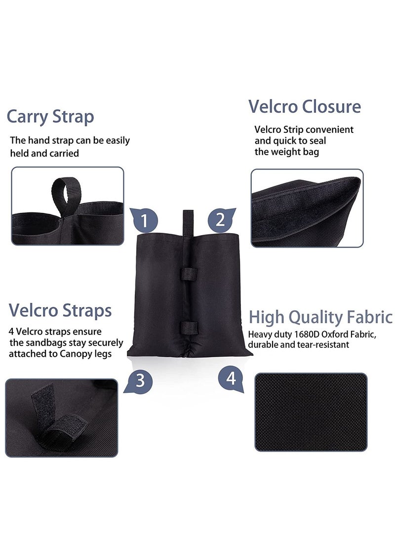 SYOSI مجموعة أوزان المظلة من 4 قطع، أكياس رمل لأرجل المظلة، أوزان خيمة للأرجل، أكياس رمل ثقيلة الوزن لقاعدة مظلة الفناء، خيمة خارجية منبثقة، مأوى شمسي، سلم حمام سباحة - Image 4