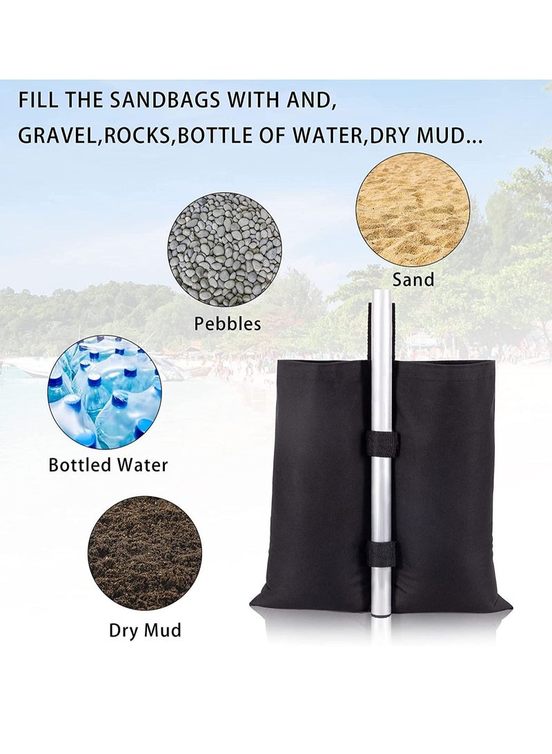 SYOSI مجموعة أوزان المظلة من 4 قطع، أكياس رمل لأرجل المظلة، أوزان خيمة للأرجل، أكياس رمل ثقيلة الوزن لقاعدة مظلة الفناء، خيمة خارجية منبثقة، مأوى شمسي، سلم حمام سباحة - Image 3