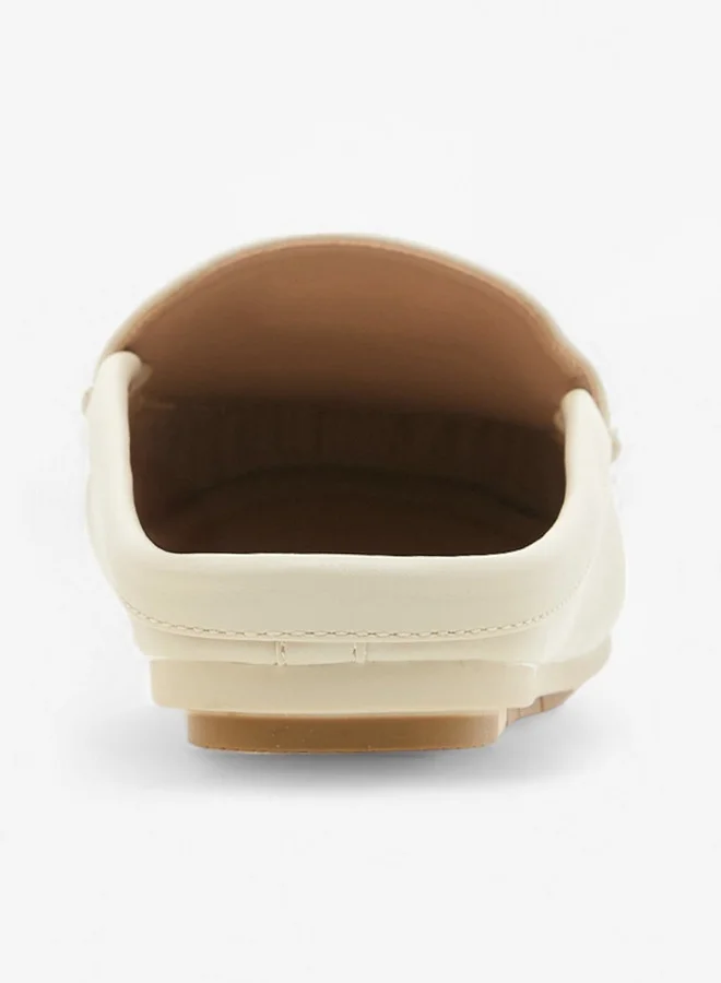 Le Confort Solid Metal Accent Slip-On Mules