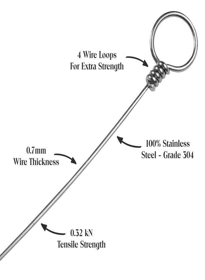 ANDUSTRIAL Stainless Steel Cheese Cutting Replacement Wires For Soft and Hard Cheese - Easy to Use and Clean - 2 Wires 24" + 1 Pair Egronomic Plastic Handle - Image 4