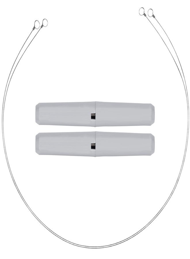 ANDUSTRIAL Stainless Steel Cheese Cutting Replacement Wires For Soft and Hard Cheese - Easy to Use and Clean - 2 Wires 24" + 1 Pair Egronomic Plastic Handle - Image 1