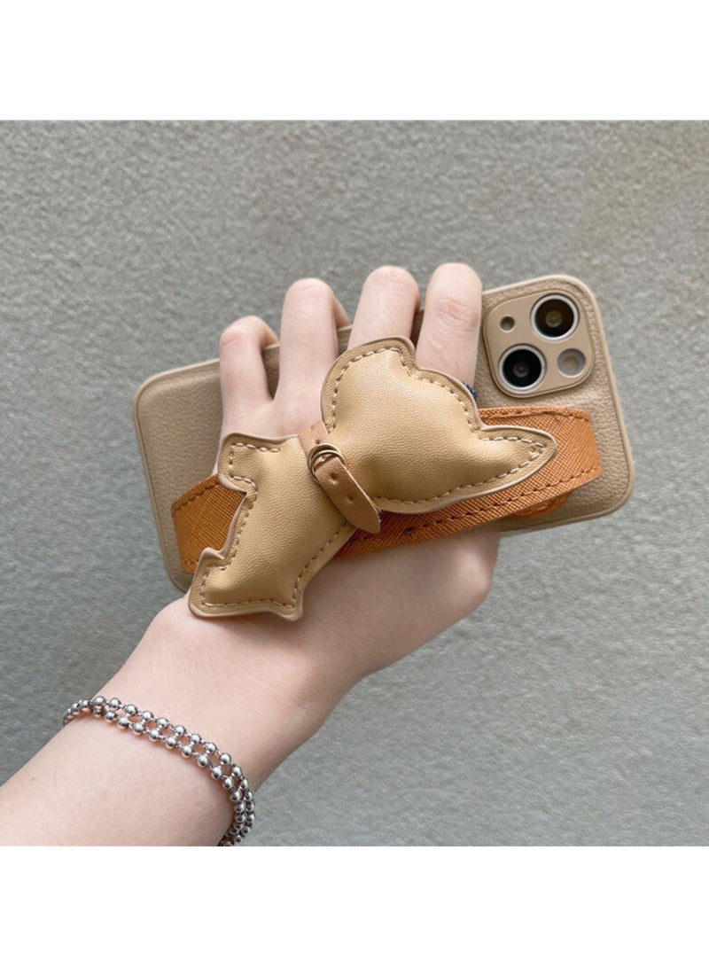 Miluraining Phone Case for iPhone 14 Pro Max, Cute phone case with French bulldog shape wristband and crossbody strap, Case Compatible with iPhone 14 Pro Max, PU material Anti-fall Phone Fashion Cover Women Girls - Image 4