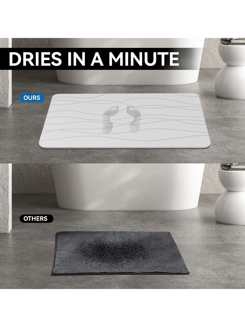 Ustide Stone Bath Mat, Diatomaceous Earth Bath Mat Stone, Non-Slip Stone Shower Mat for Bathroom, Quick Drying Stone Bath Mat Large, Super Absorbent Bath Stone Mat 23.5" x 15.5" - Image 5