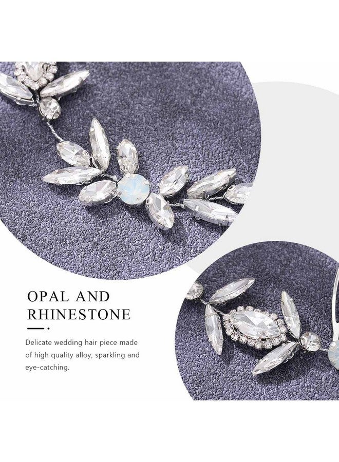 إيز ديلي غطاء رأس زفاف من الكريستال من Easedaily، مشط شعر للعروس من أحجار الراين الفضية، إكسسوارات شعر لحفلات التخرج للنساء - Image 4