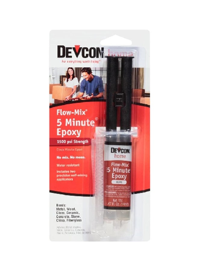 ديفكون 20445 هوم فلو ميكس مادة إيبوكسي يجف خلال 5 دقائق مع معامل ضغط 1500 بي اس اي شفاف 14 مل - Image 1