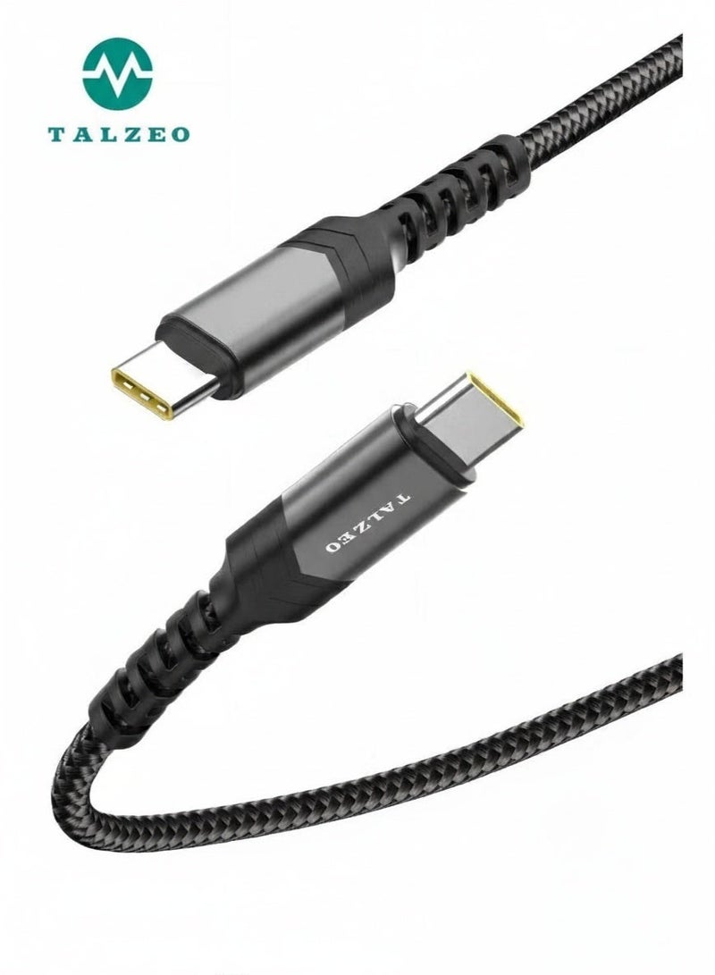 Talzeo USB‑C to USB‑C Fast Charging Cable 1m (3A) – PD 3.0 & QC 3.0 Type‑C Charger Cord for iPhone 15, Samsung Galaxy & Android Devices​ - Image 1