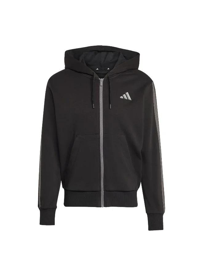 Adidas M Ess Hld Fz Hd Black Training Track Tops For Men XS
