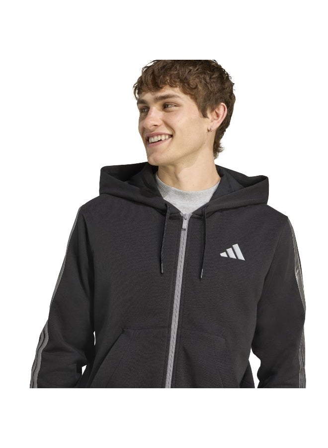 Adidas M Ess Hld Fz Hd Black Training Track Tops For Men XS - Image 5