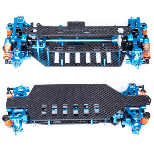 RCLIONS Aluminum Alloy Carbon Fiber Chassis RC Touring Car Body Frame Kit with for Tamiya TT02 110 RC Drift Car Upgrades Parts - Image 5