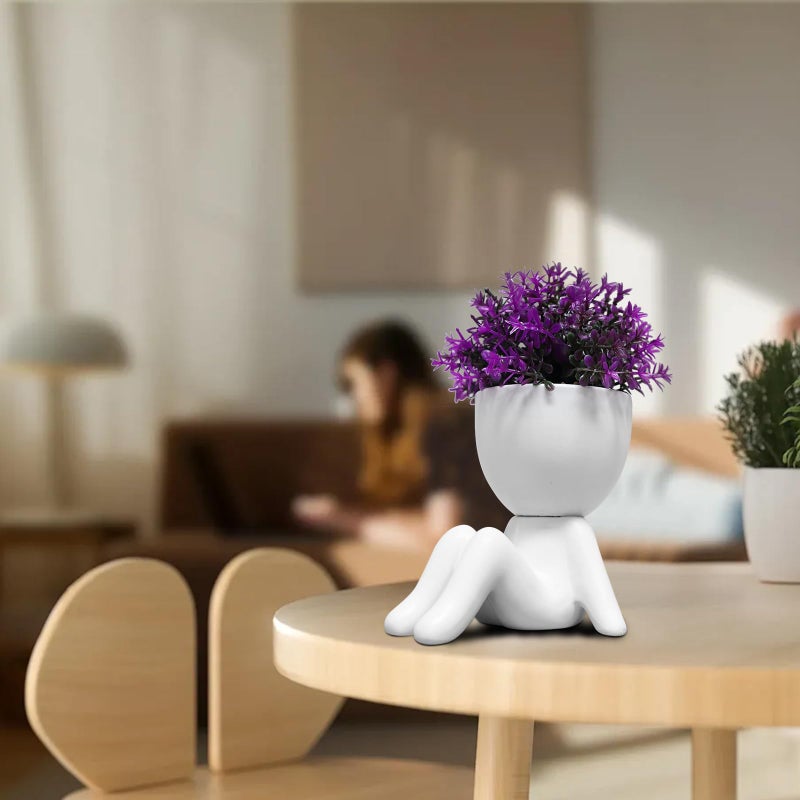 Zerzsy Mini Succulent Plant - Plants Gift - Cute Desktop Decoration Desk Decorations for Women Office - Potted Small Fake Plants for Indoor Decoration-Set of 1 - Image 4