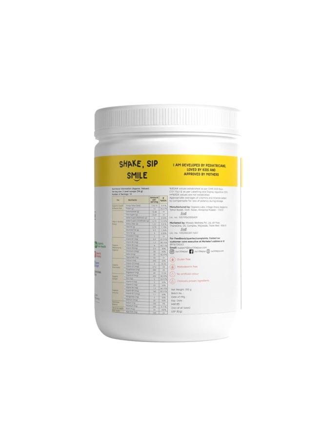 Little Joys Chocolate Nutrimix 13+ (350g) | Naturally Sweetened with Dates & Jaggery | With 23 Essential Vitamins & Minerals | 12g Protein per Serving | Supports Healthy Growth & Boosts Immunity | With Ragi, Millet, Almonds & Oats | Chocolate Flavour Nutrition Drink Powder - Image 3