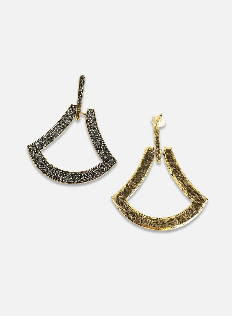 سوهي أقراط الكسوف المتدلية الغامضة - فضية داكنة