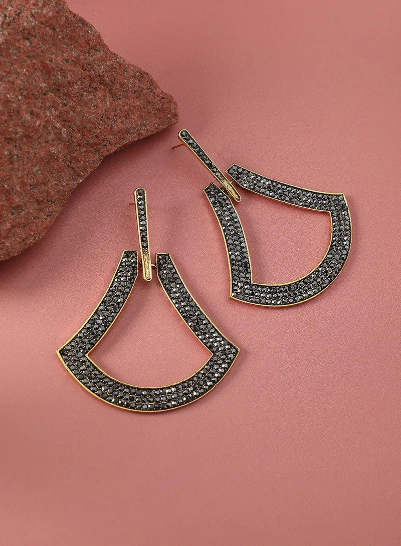 سوهي أقراط الكسوف المتدلية الغامضة - فضية داكنة